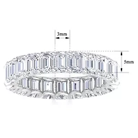 Lab Created / ct. t.w. Emerald Cut Grown Diamond Eternity Ring 14 Karat Gold