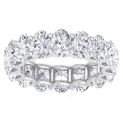 Lab Created 9 ct. t.w. Oval Shape Grown Diamond Eternity Ring 14 Karat Gold