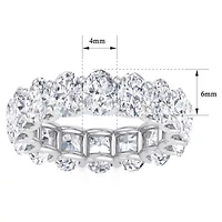 Lab Created 9 ct. t.w. Oval Shape Grown Diamond Eternity Ring 14 Karat Gold