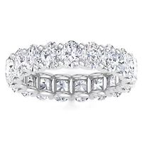 Lab Created 5 1/4 ct. t.w. Oval Shape Grown Diamond Eternity Ring 14 Karat Gold