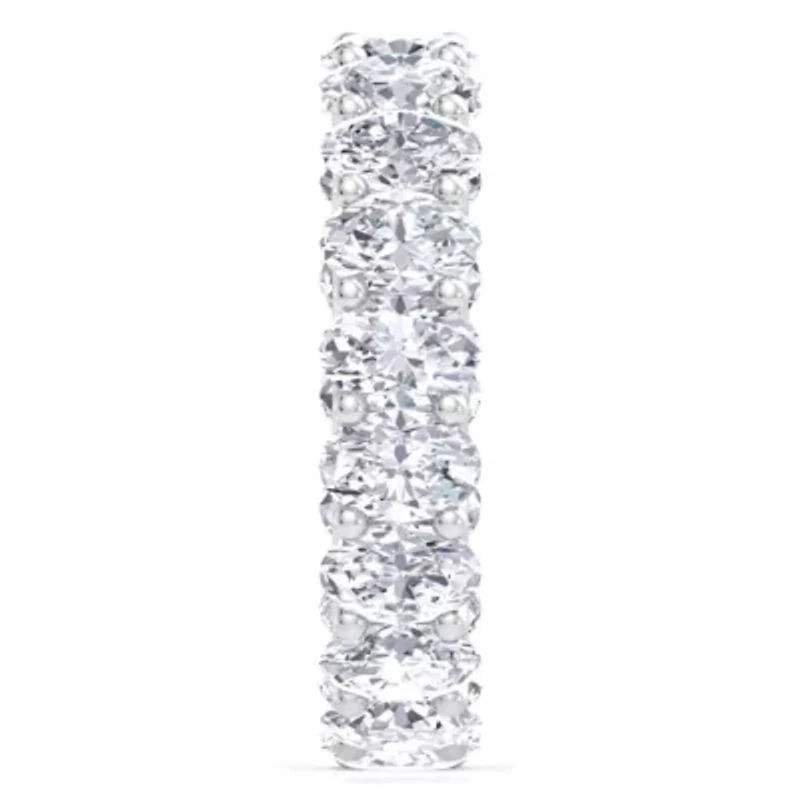 Lab Created 5 1/4 ct. t.w. Oval Shape Grown Diamond Eternity Ring 14 Karat Gold