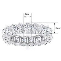 Lab Created 5 1/4 ct. t.w. Oval Shape Grown Diamond Eternity Ring 14 Karat Gold