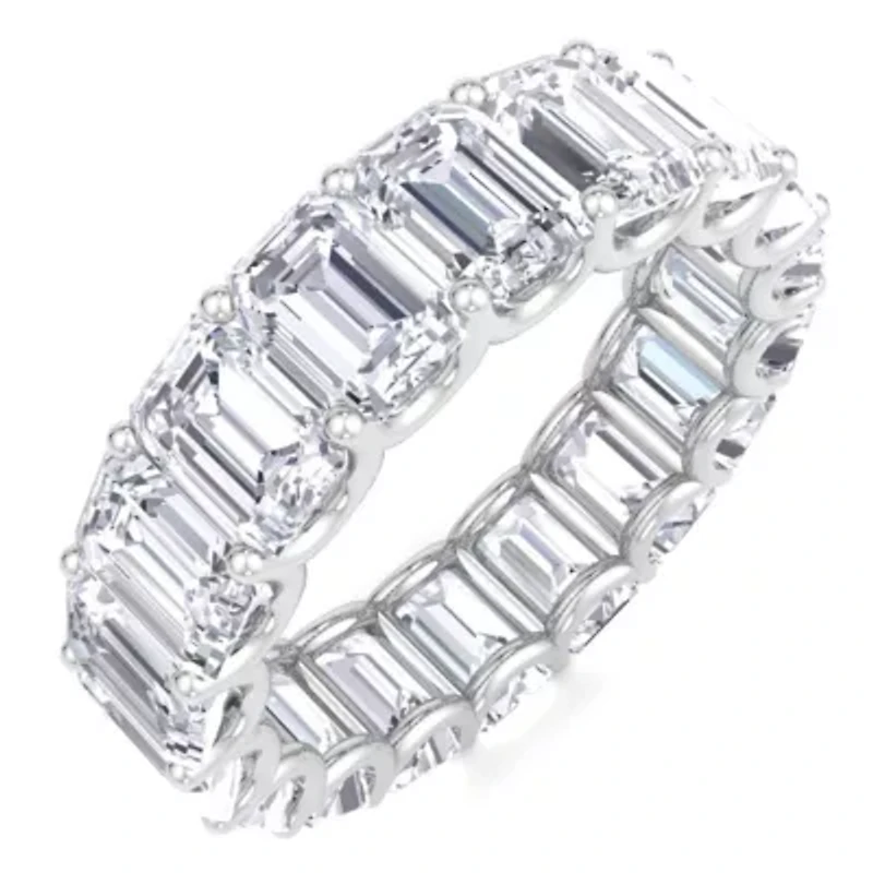 Lab Created / ct. t.w. Emerald Cut Grown Diamond Eternity Ring 14 Karat Gold