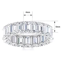 Lab Created / ct. t.w. Emerald Cut Grown Diamond Eternity Ring 14 Karat Gold