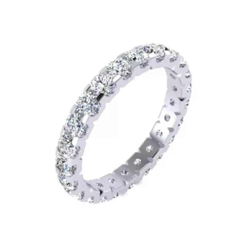 Lab Created ct. t.w. Round Grown Diamond Eternity Ring 14 Karat Gold