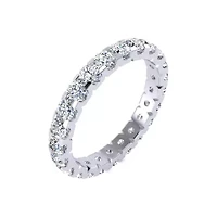 Lab Created ct. t.w. Round Grown Diamond Eternity Ring 14 Karat Gold