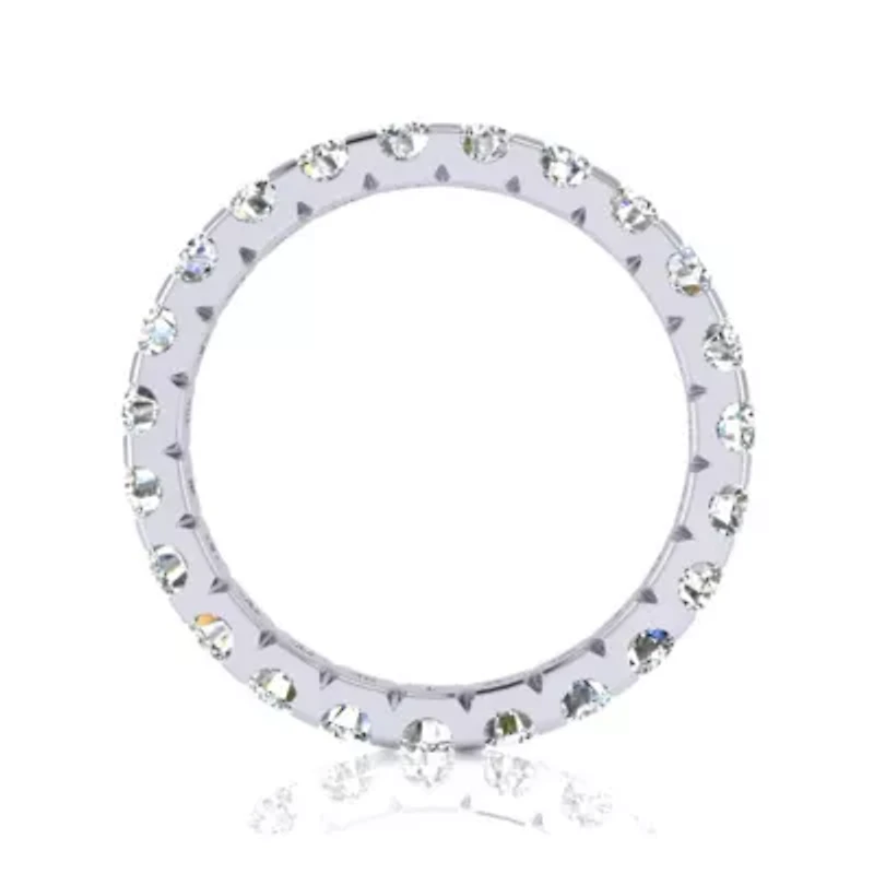 Lab Created ct. t.w. Round Grown Diamond Eternity Ring 14 Karat Gold