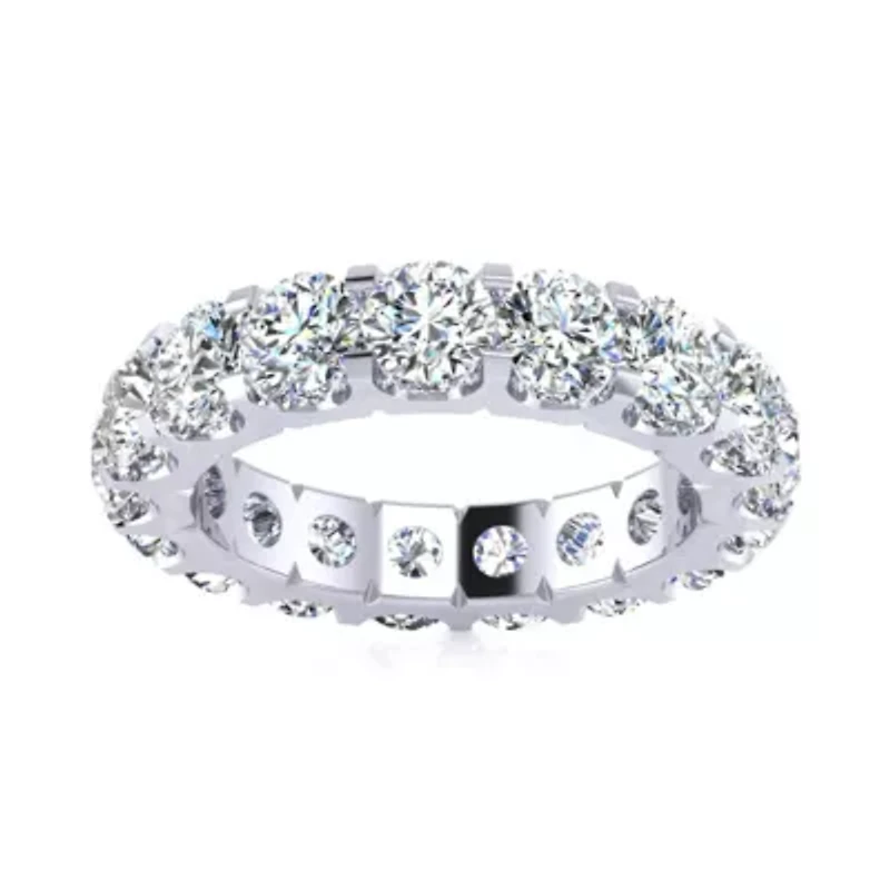 Lab Created ct. t.w. Round Grown Diamond Eternity Ring 14 Karat Gold