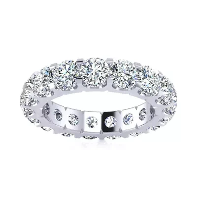 Lab Created ct. t.w. Round Grown Diamond Eternity Ring 14 Karat Gold