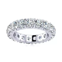 Lab Created ct. t.w. Round Grown Diamond Eternity Ring 14 Karat Gold