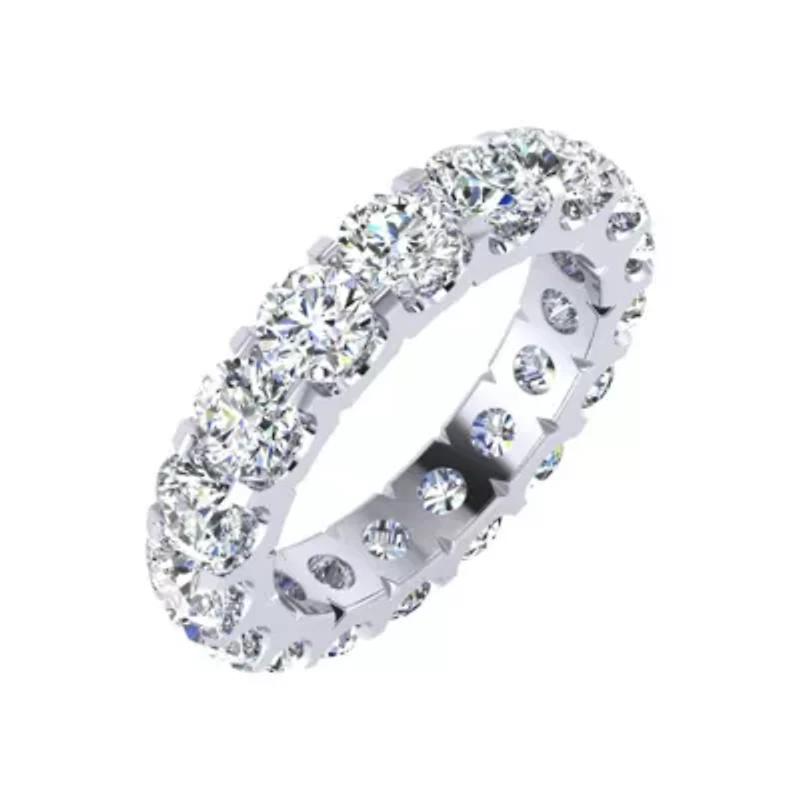 Lab Created ct. t.w. Round Grown Diamond Eternity Ring 14 Karat Gold