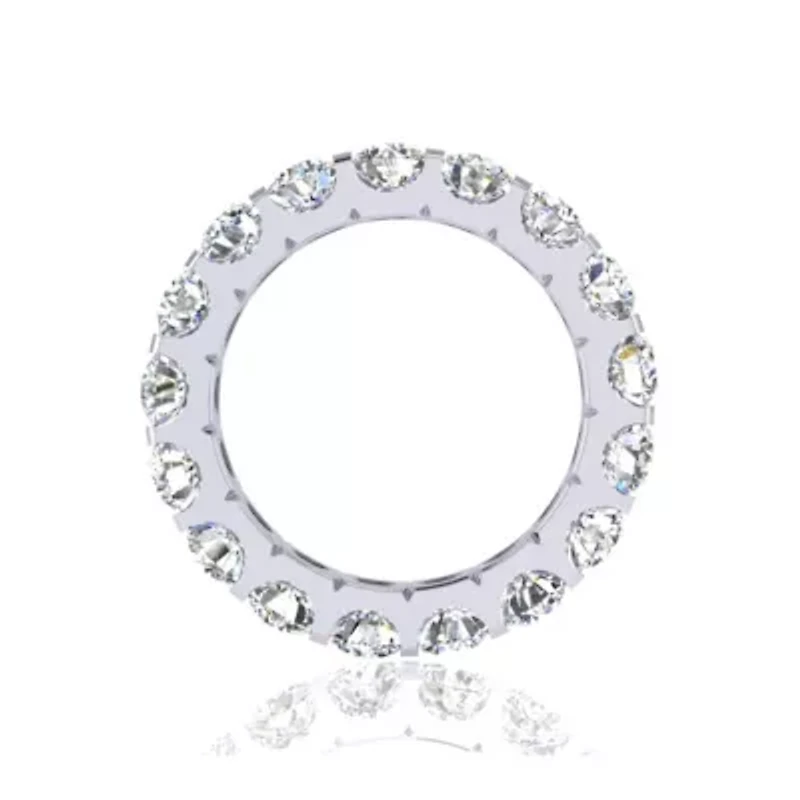 Lab Created ct. t.w. Round Grown Diamond Eternity Ring 14 Karat Gold
