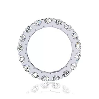 Lab Created ct. t.w. Round Grown Diamond Eternity Ring 14 Karat Gold