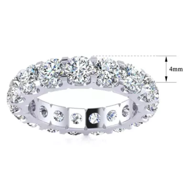 Lab Created ct. t.w. Round Grown Diamond Eternity Ring 14 Karat Gold