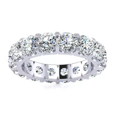 Lab Created 5 ct. t.w. Round Grown Diamond Eternity Ring 14 Karat Gold