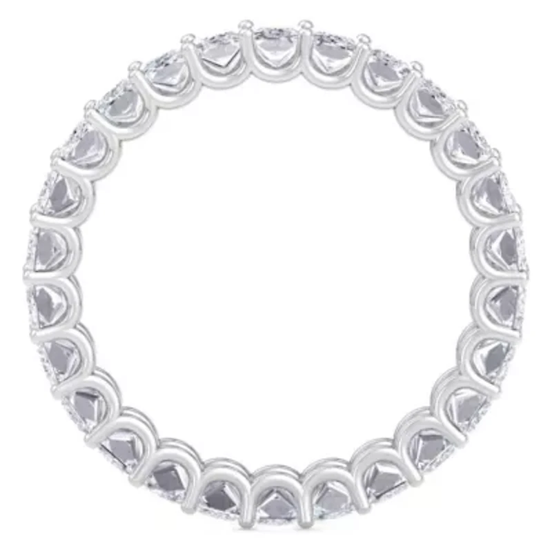 Lab Created ct. t.w. Princess Cut Grown Diamond Eternity Ring 14 Karat Gold