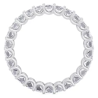 Lab Created ct. t.w. Princess Cut Grown Diamond Eternity Ring 14 Karat Gold