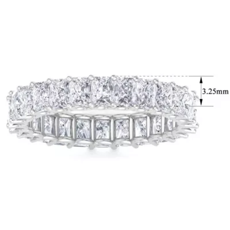 Lab Created ct. t.w. Princess Cut Grown Diamond Eternity Ring 14 Karat Gold