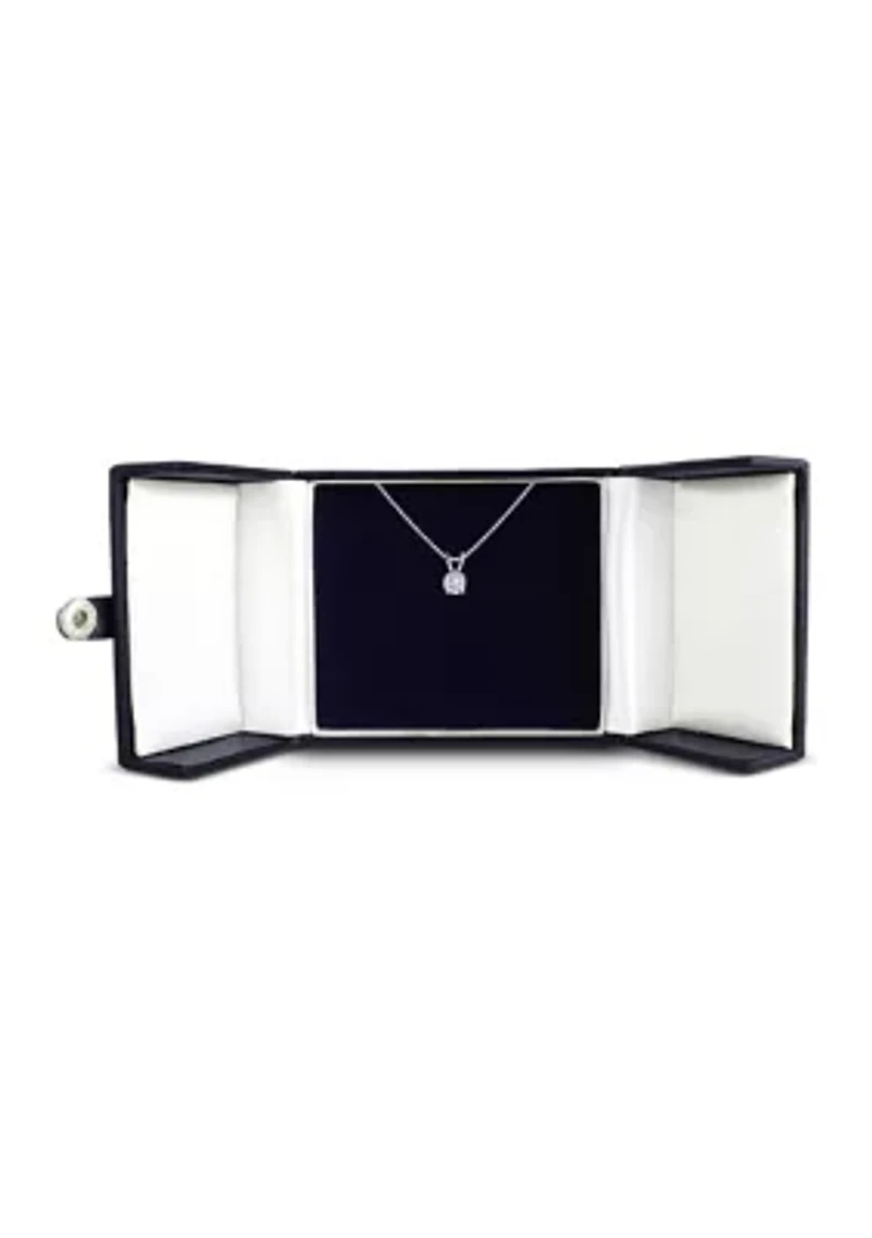 Lab Created 1/2 Carat Grown Diamond Solitaire Necklace 14K Yellow Gold, 18 Inches