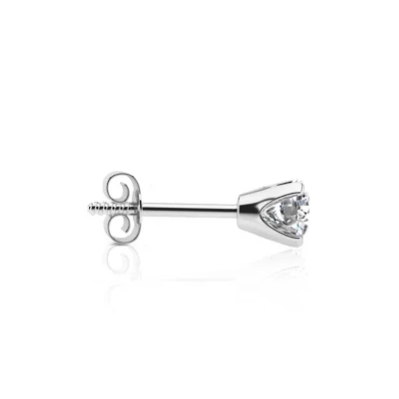 Lab Created 1 Carat Grown Diamond Stud Earrings 14K Yellow Gold
