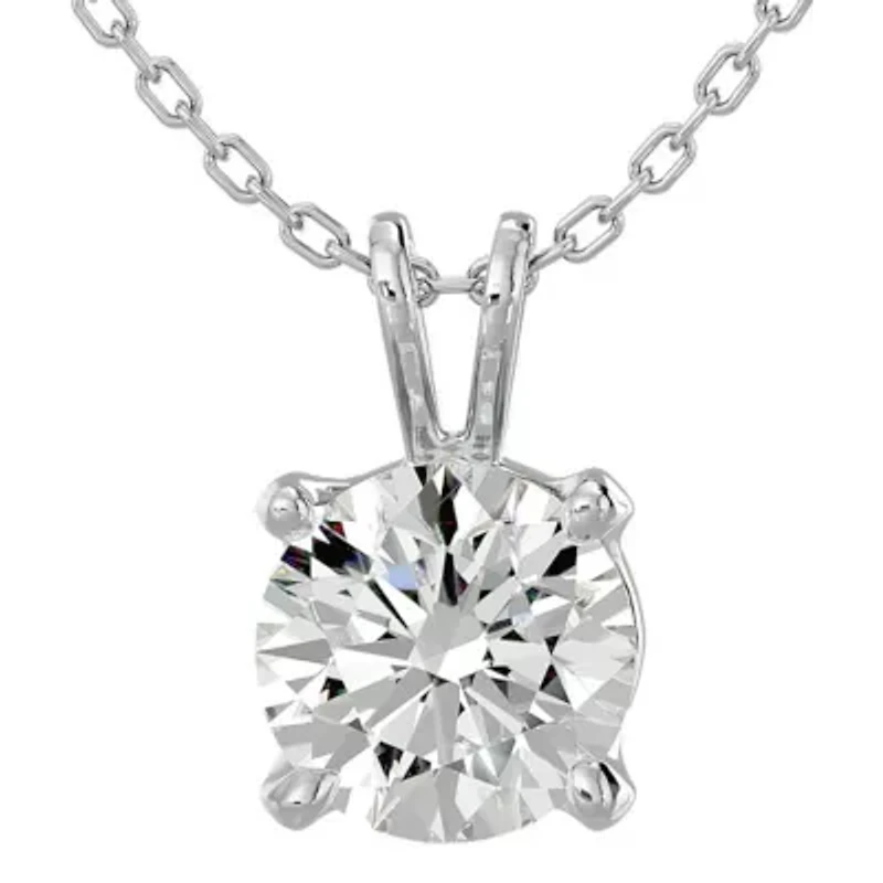 2 ct. t.w. Round Brilliant Moissanite Necklace 14 Karat Gold