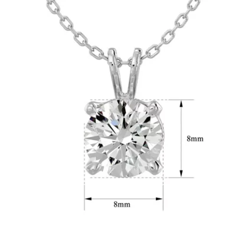 2 ct. t.w. Round Brilliant Moissanite Necklace 14 Karat Gold