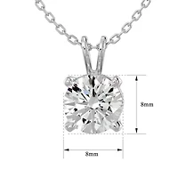 2 ct. t.w. Round Brilliant Moissanite Necklace 14 Karat Gold