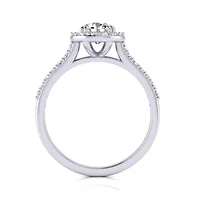Lab Created 1 ct. t.w. Grown Halo Diamond Engagement Ring 14K Gold