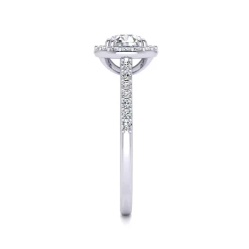Lab Created 1 ct. t.w. Grown Halo Diamond Engagement Ring 14K Gold