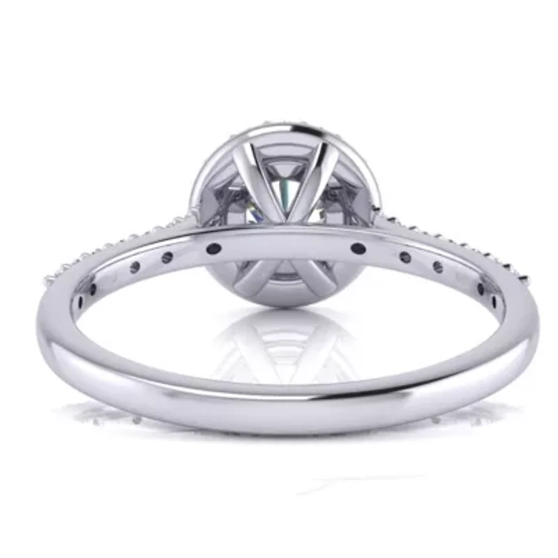 Lab Created 1 ct. t.w. Grown Halo Diamond Engagement Ring 14K Gold
