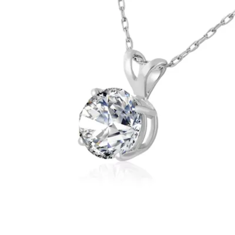 Lab Created 1 ct. t.w. Grown Diamond Solitaire Necklace 14K Gold with 18 Inch Chain