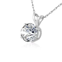 Lab Created 1 ct. t.w. Grown Diamond Solitaire Necklace 14K Gold with 18 Inch Chain