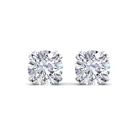 Lab Created 4 ct. t.w. Lab Grown Diamond Earrings In 14 Karat Gold, Double Prong Setting