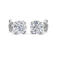 Lab Created 4 ct. t.w. Lab Grown Diamond Earrings In 14 Karat Gold, Double Prong Setting
