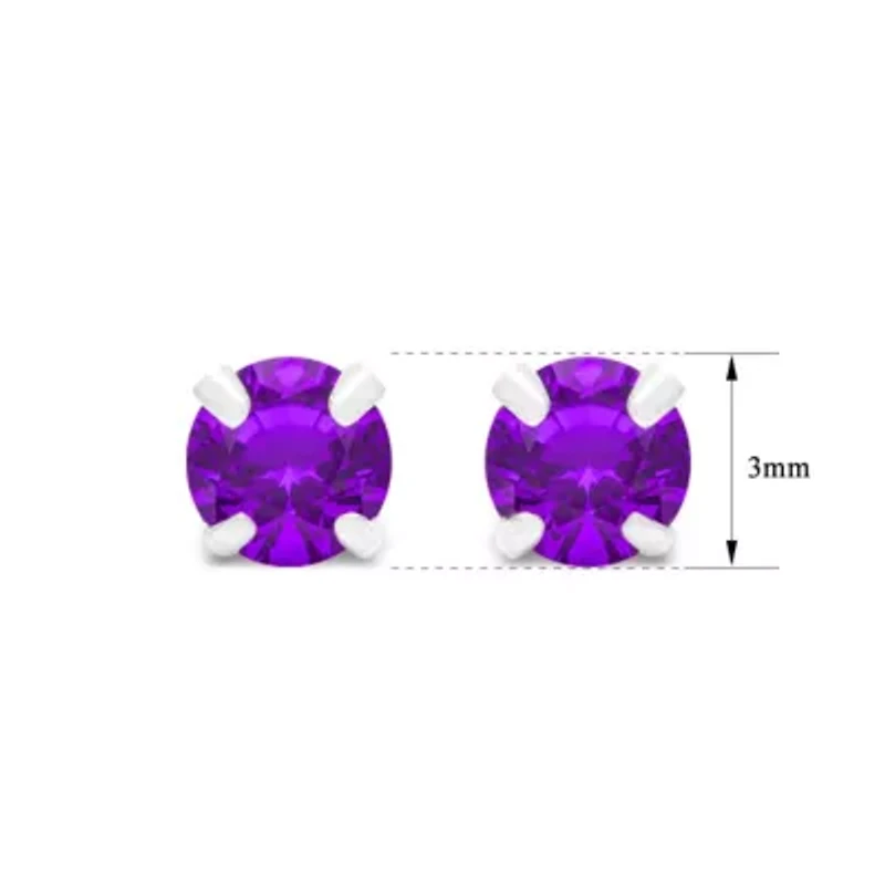 Lab Created 1/4 ct. t.w. Gemstone Stud Earrings White Gold