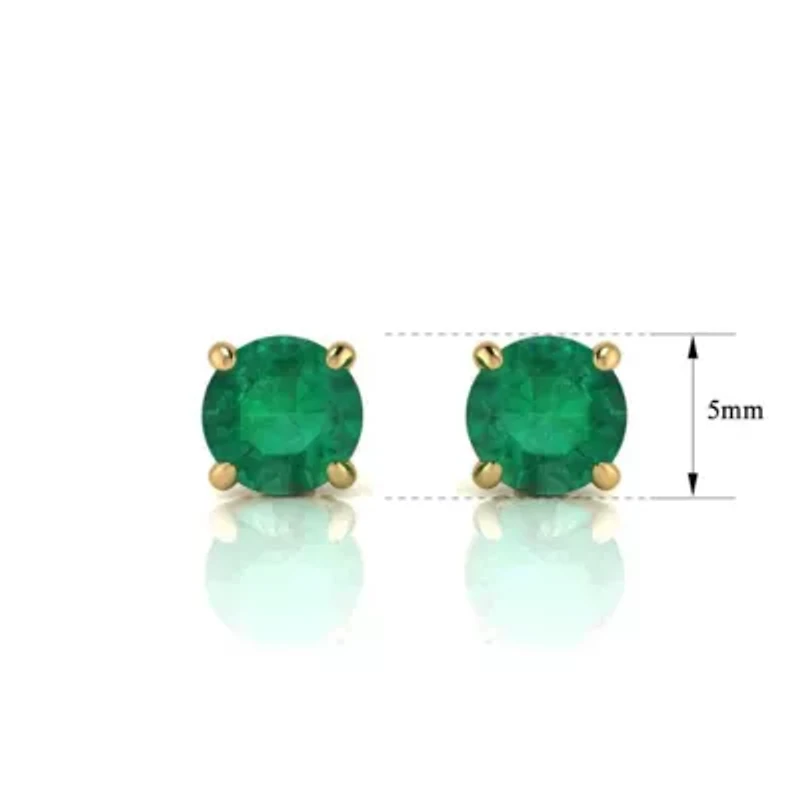 Lab Created 1 ct. t.w. Gemstone Stud Earrings Yellow Gold