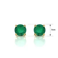 Lab Created 1 ct. t.w. Gemstone Stud Earrings Yellow Gold
