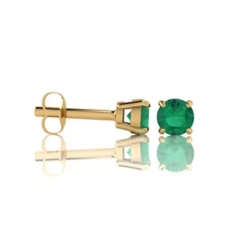 Lab Created 1 ct. t.w. Gemstone Stud Earrings Yellow Gold