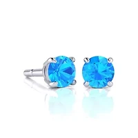 1 1/2 ct. t.w. Gemstone Stud Earrings 14K Gold