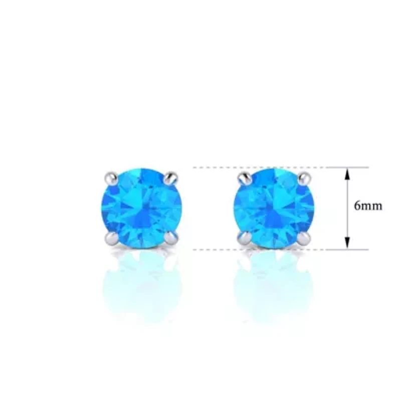 1 1/2 ct. t.w. Gemstone Stud Earrings 14K Gold