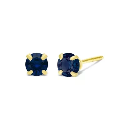 1/ ct. t.w. Gemstone Stud Earrings Yellow Gold