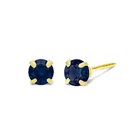 1/ ct. t.w. Gemstone Stud Earrings Yellow Gold