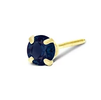 1/ ct. t.w. Gemstone Stud Earrings Yellow Gold