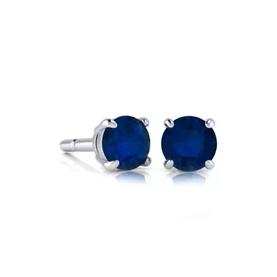 Lab Created 1 ct. t.w.Gemstone Stud Earrings White Gold