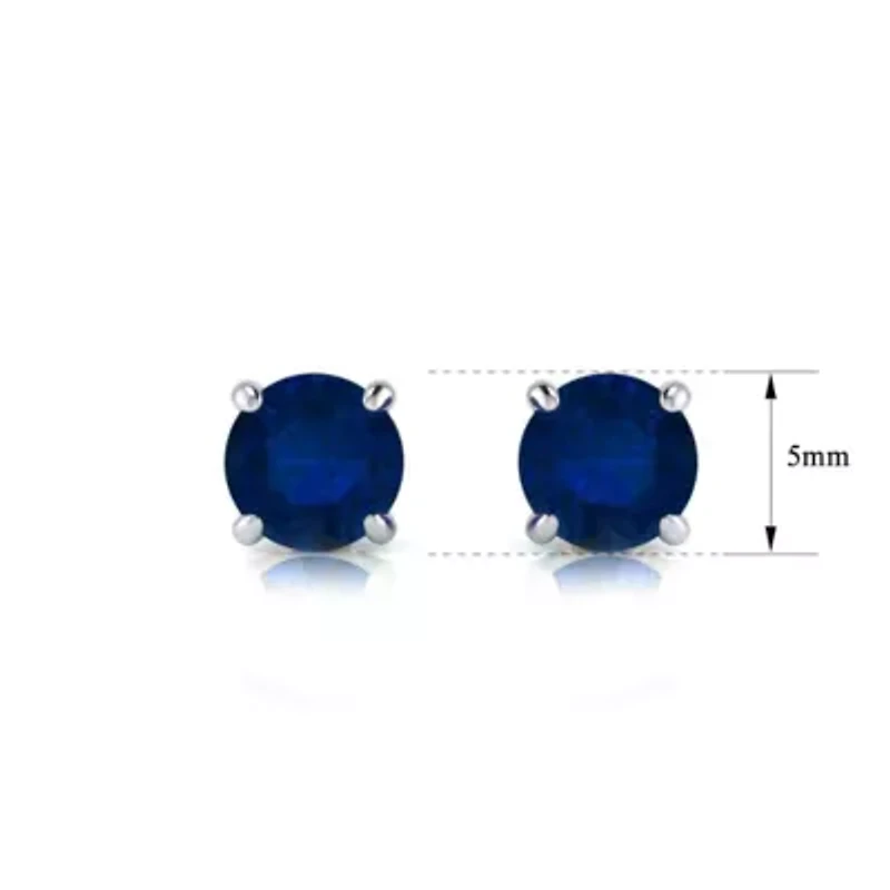 Lab Created 1 ct. t.w.Gemstone Stud Earrings White Gold