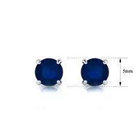 Lab Created 1 ct. t.w.Gemstone Stud Earrings White Gold