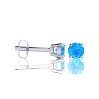 Lab Created 1 ct. t.w.Gemstone Stud Earrings White Gold