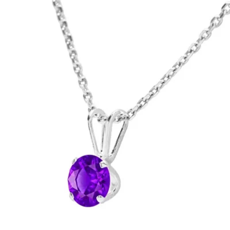 1/ ct. t.w. Gemstone Solitaire Necklace Gold With 18 Inch Chain