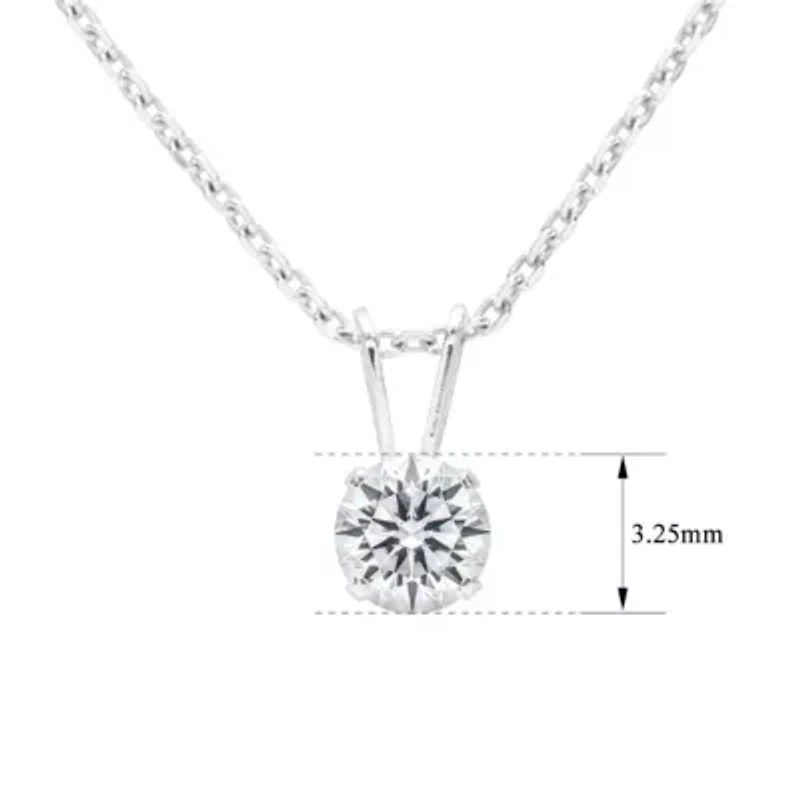 Lab Created 0.15 ct. t.w. Grown Diamond Solitaire Necklace 14k Gold With 18 inch Chain