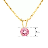 1/2 ct. t.w. Gemstone Solitaire Necklace 14K Gold With 18 Inch Chain